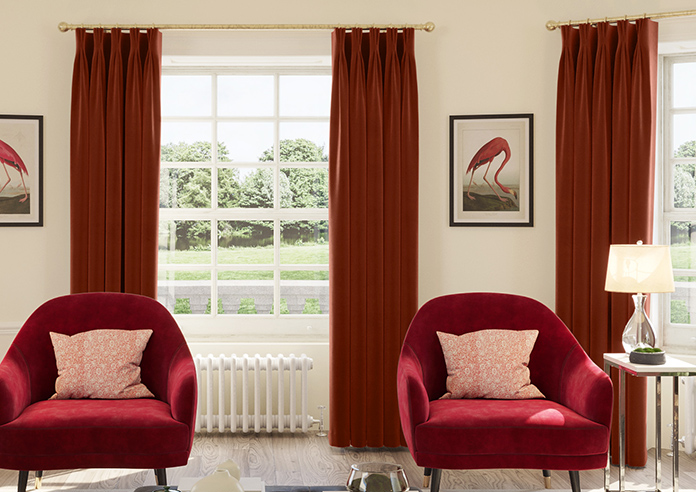 Ultra Luxe Velvet, Burnt Brick - Made to Measure Curtains - Image 3